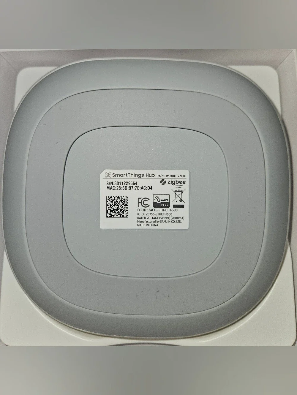 Samsung SmartThings White Hub Wireless Smart Home Gateway New Open Box